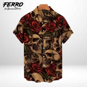 CAMISA ROSE SKULL 2